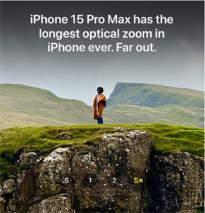 زوم ایفون ۱۵ پرو مکس (iphone 15 pro max)