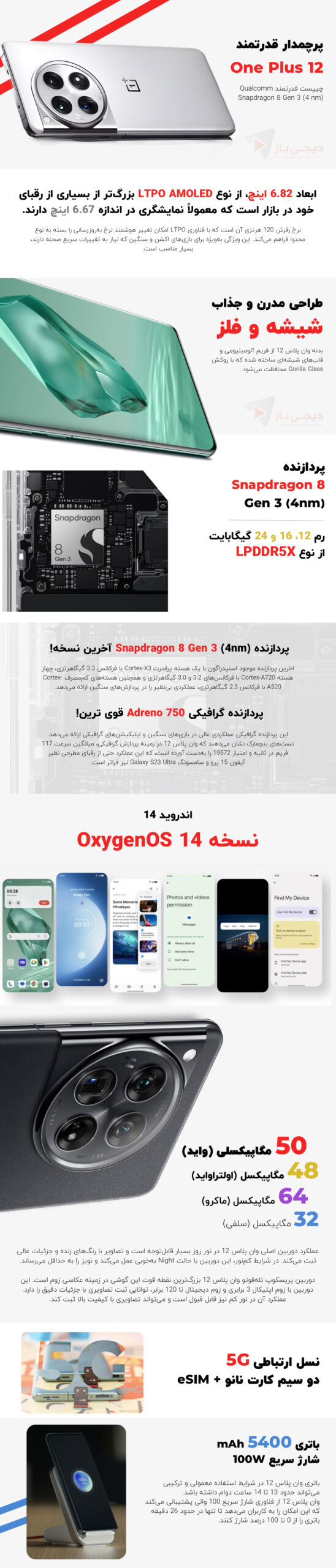 مشخصات One Plus 12